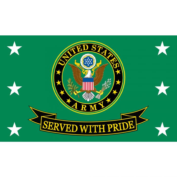 Army Served w Pride Flag 3x5