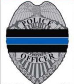 Police Badge Blue Line Decal