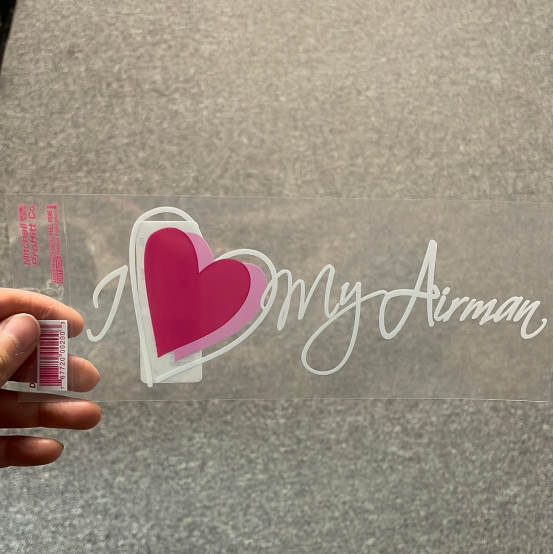 I Heart My Airman Decal