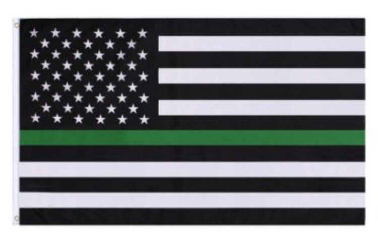 Thin Green Line US Flag