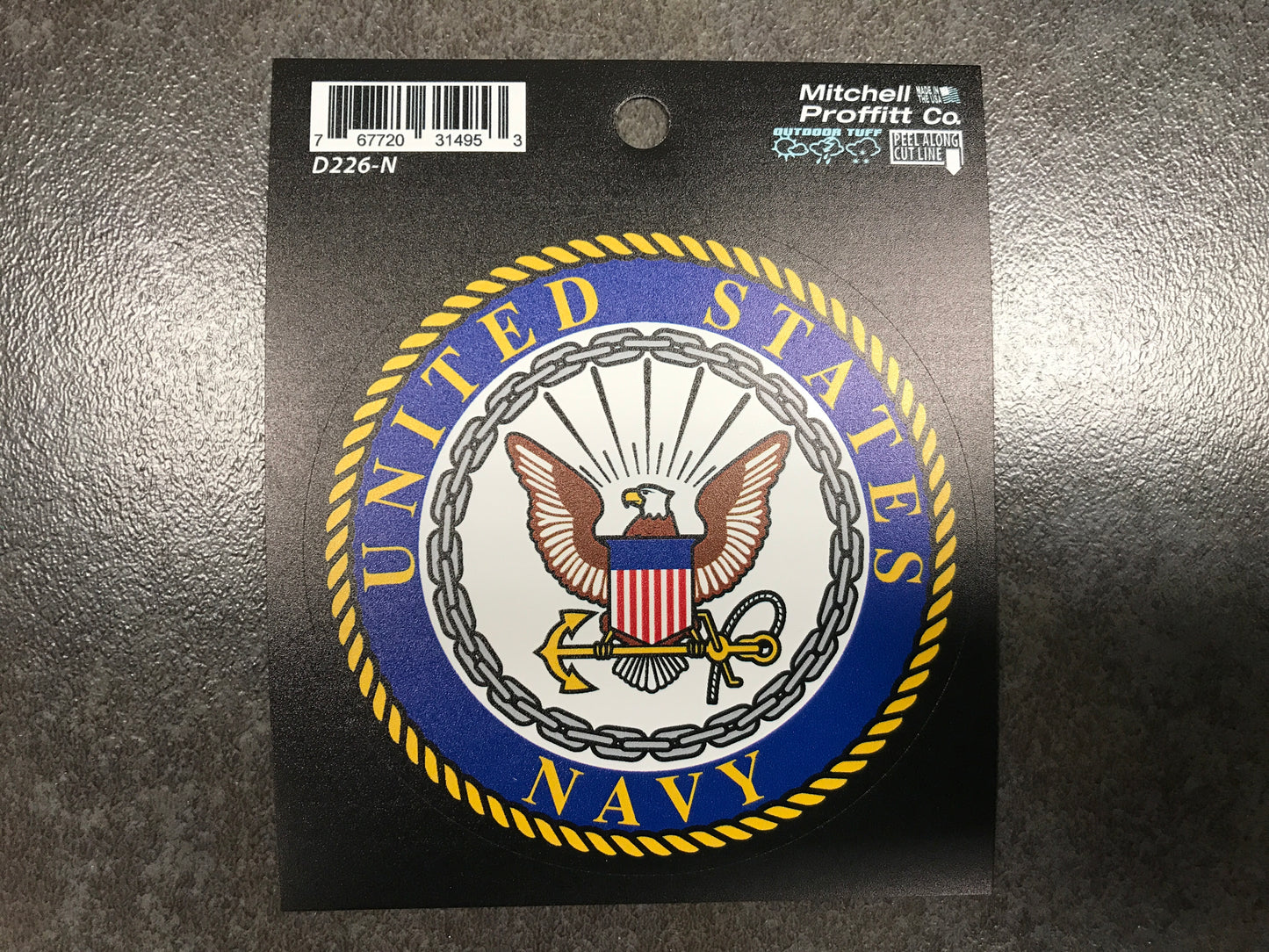 U.S. Navy Round Outdoor Tough Decal