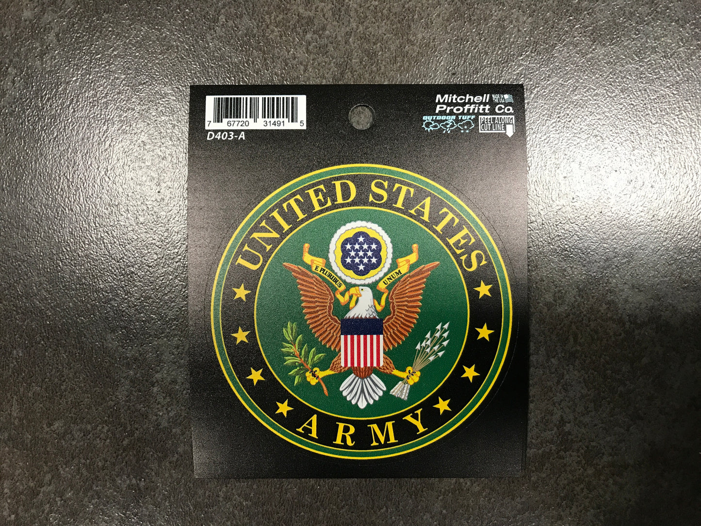 Army Round Outdoor Tough Decal