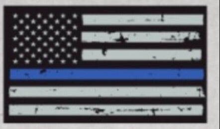 U.S. Flag Thin Blue Line Decal