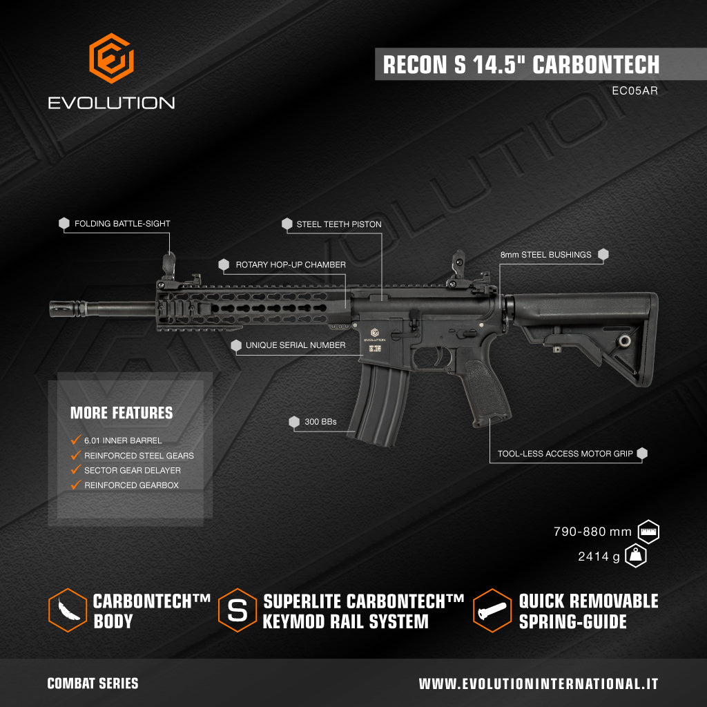 Evolution Airsoft Recon S 14.5" Carbontech