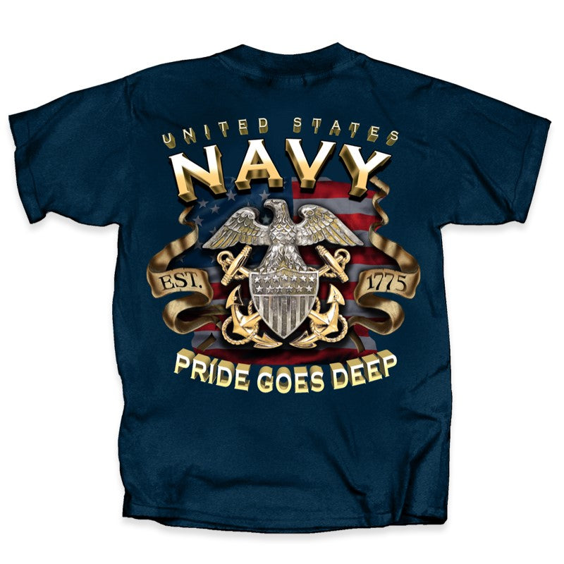 Navy Pride Goes Deep T-Shirt