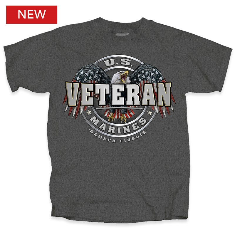 Marine RWB Eagle Veteran T-Shirt