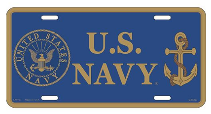 US Navy License Plate