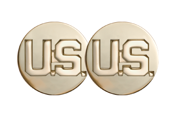 Army Enlisted US Letters Pin - Pair