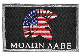 Molon Labe Helmet Patch w Velcro