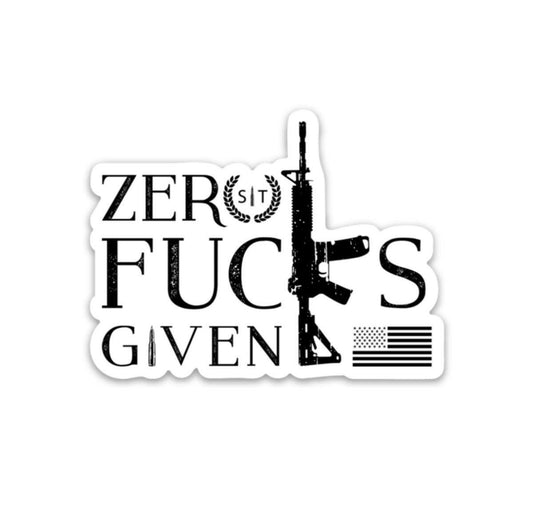 SavTac Zero F*cks Given 4" Sticker*