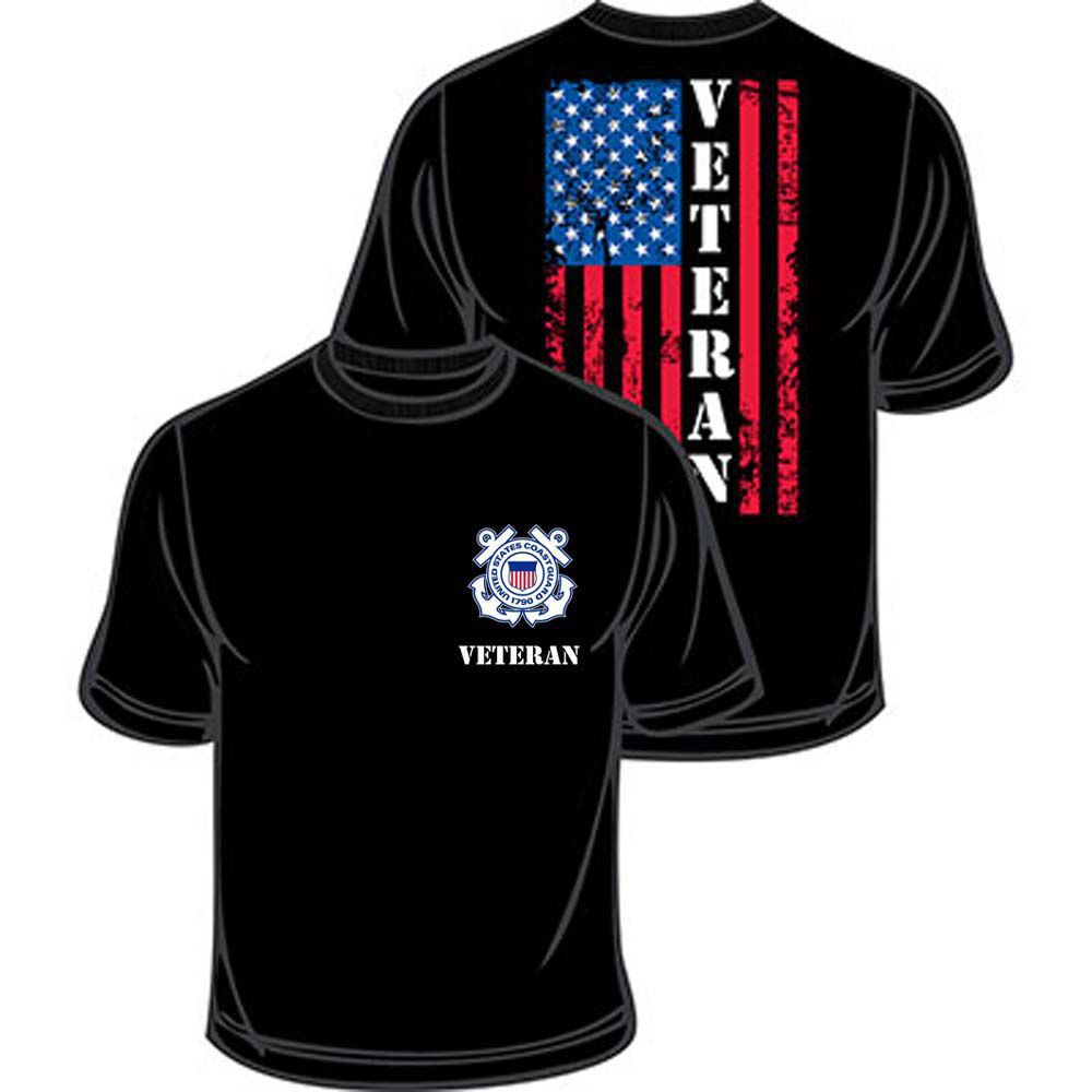 US COAST GUARD VETERAN Flag Tee