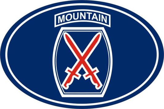 10th Mountain Div Oval  Decal