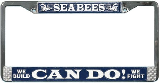 Seabees Can Do License Plate Frame