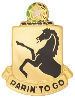 112th Armor Unit Crest (Rarin To Go)