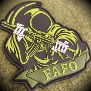 FAFO I'm Your Huckleberry PVC Patch – Green Beret