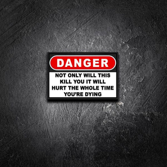 Danger Warning Sign PVC Patch
