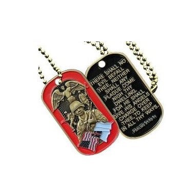 Soldier's Psalm Dog Tag Necklace
