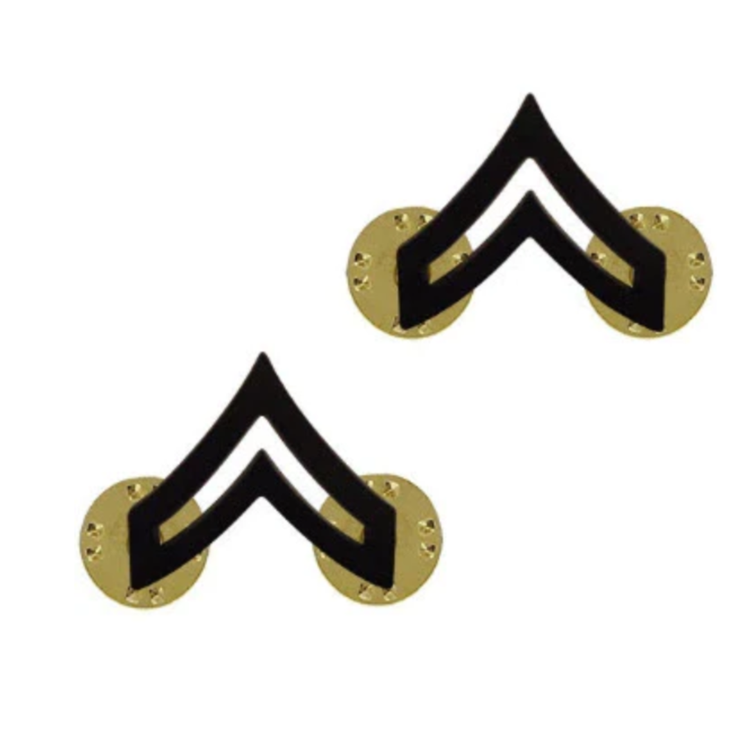 Army Rank Pins Black - PAIR