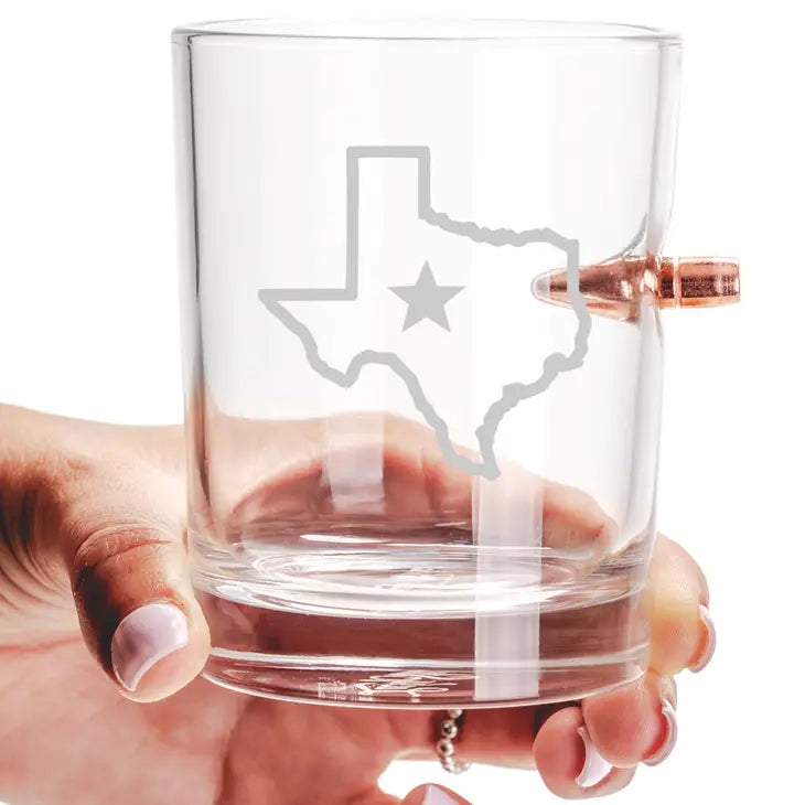 State of Texas .308 Bullet Whiskey Glass