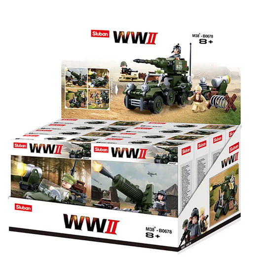 WWII 4-in-1 Half-Track Building Brick Set