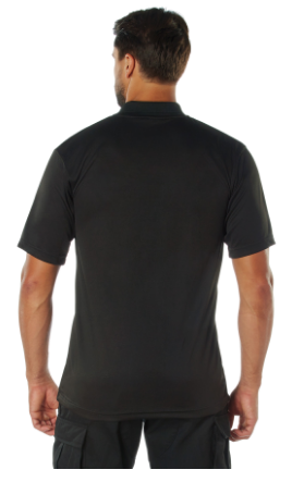 USMC Moisture Wicking Polo Shirt - Black