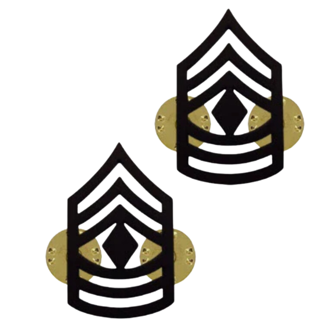 Army Rank Pins Black - PAIR