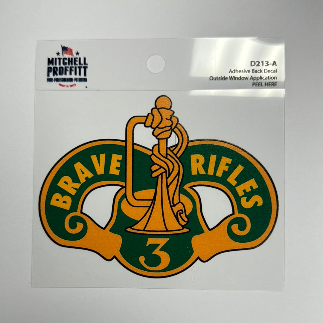 3rd Armored Cavalry Unit Crest Decal