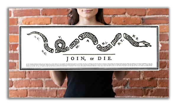 Join or Die Print