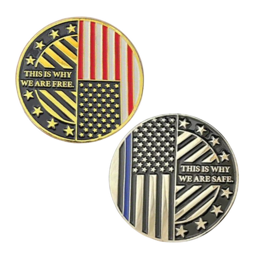 US Flag TBL Safe & Free Coin