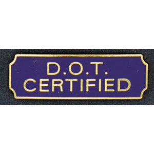 D.O.T. Certified Award Bar