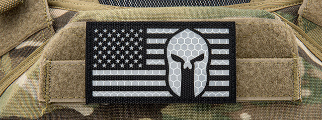 US Flag w/Spartan Reflective Velcro Patch