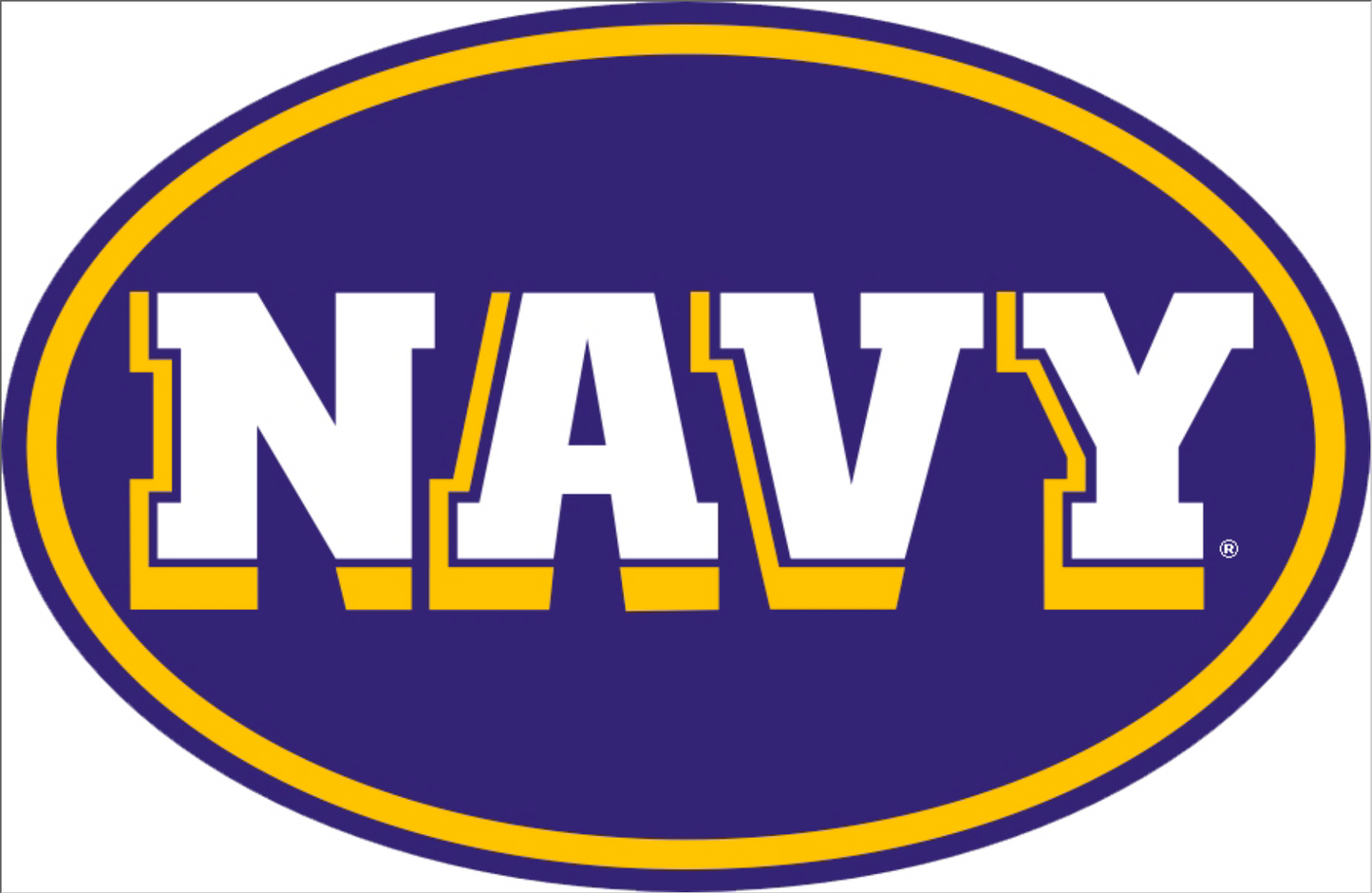 Navy Oval Magnet