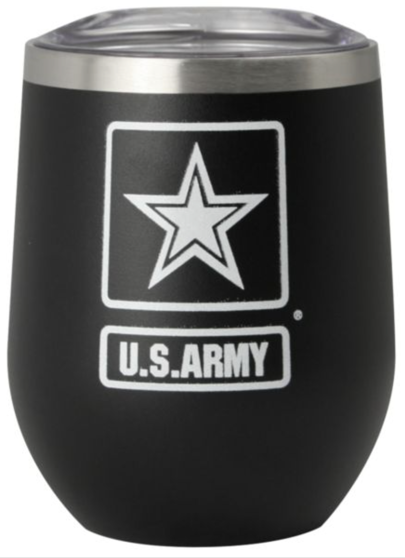 U.S. Army Star Cup Black Stainless Steel Tumbler