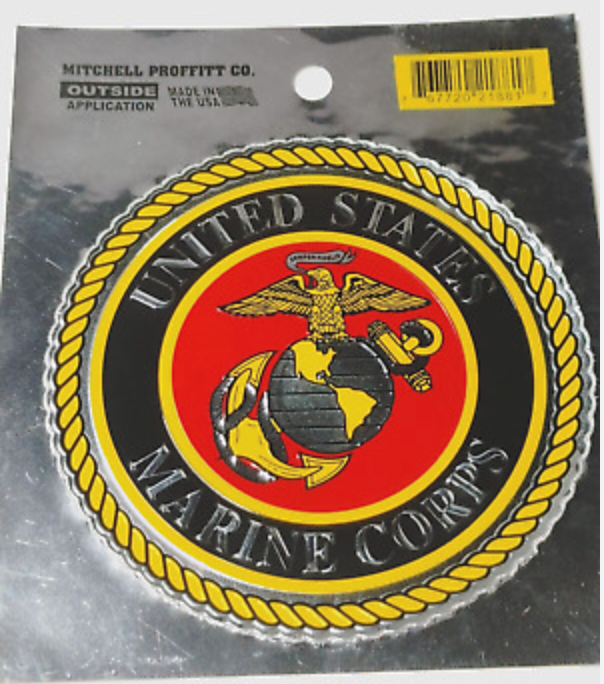 U.S. Marine Corps Embossed Foil Sticker