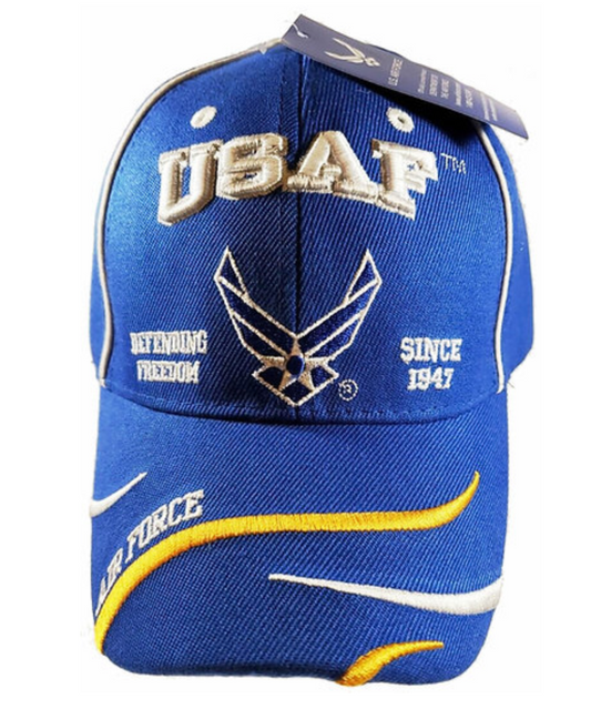 USAF New Logo w Gold / White Lines Cap