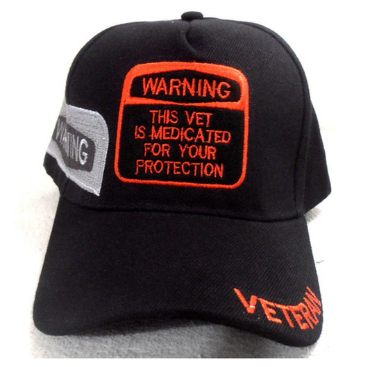 Warning Medicated Veteran Cap