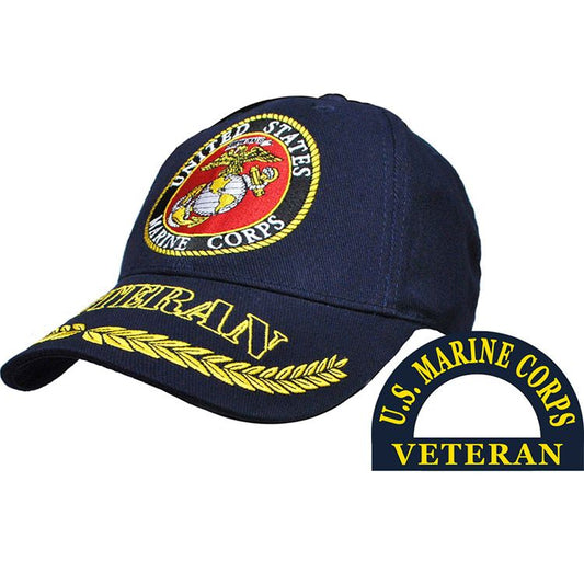 USMC Veteran Wreath  Blue Cap