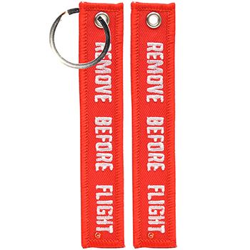 Remove Before Flight Tag Keychain