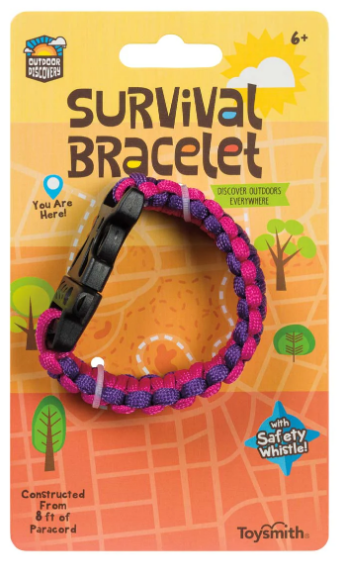 Kids Survival Bracelet w/Whistle
