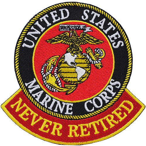 USMC Never Retired Patch