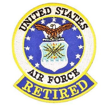 United States Air Force Logo w Retired Tab Patch