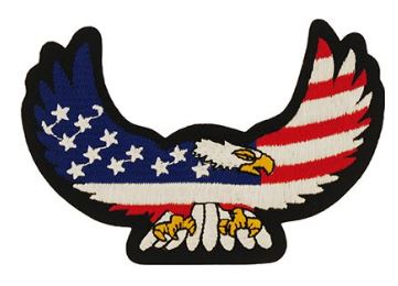 Eagle Outline w US Flag Patch