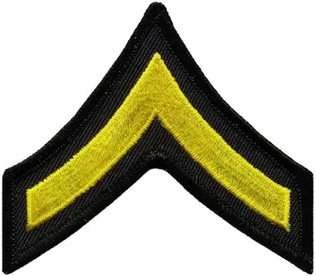 Corporal Chevron - Gold On Black (Set of 2)