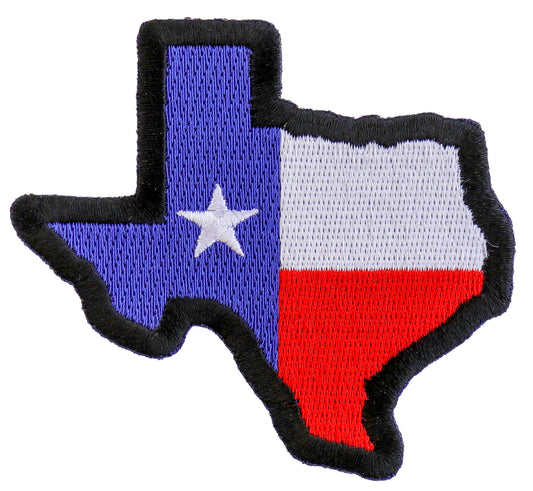 Texas State Iron On Patch Black Border