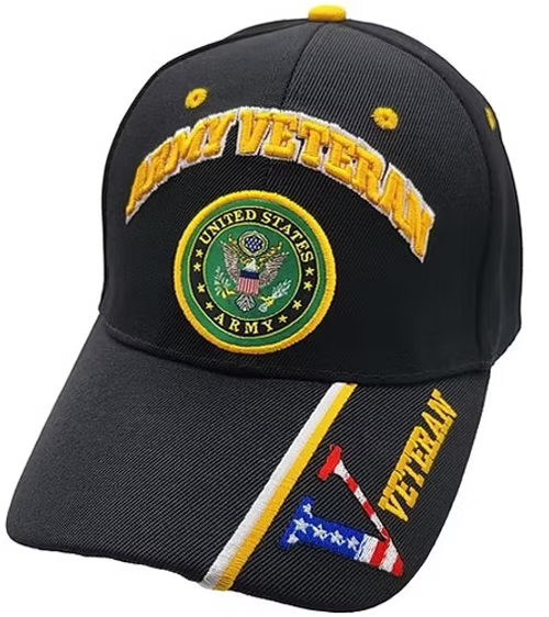 Army Veteran Logo w RWB "V" Cap