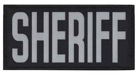 Sheriff Reflective Velcro Patch 11 x 5”