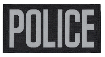 Police Reflective Velcro Patch 11 x 5.5 "