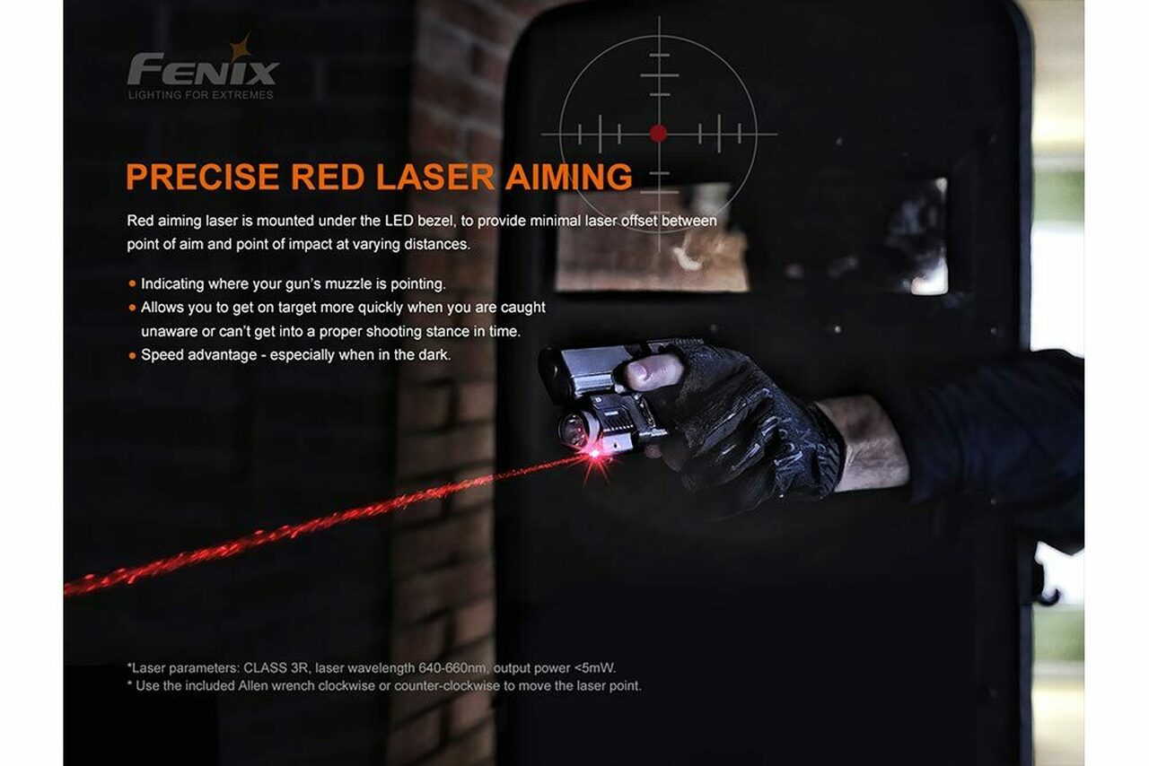 Fenix GL22 Tactical Light with Red Laser
