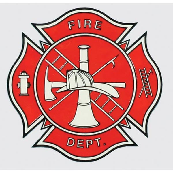 Red Fire Department Logo Decal