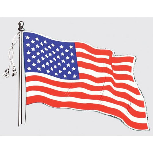 Wavy American Flag Decal